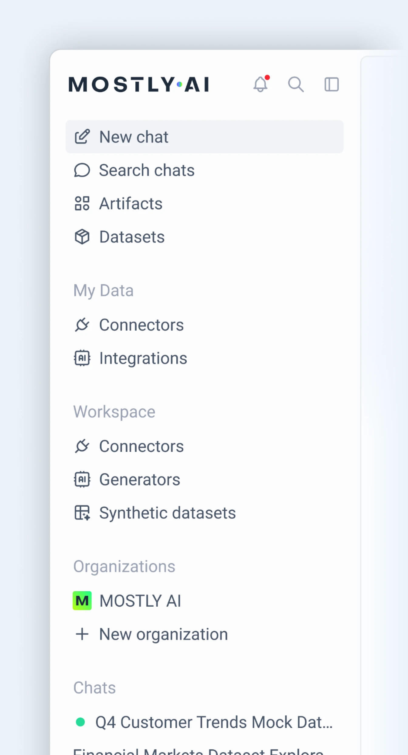 Sidebar navigation